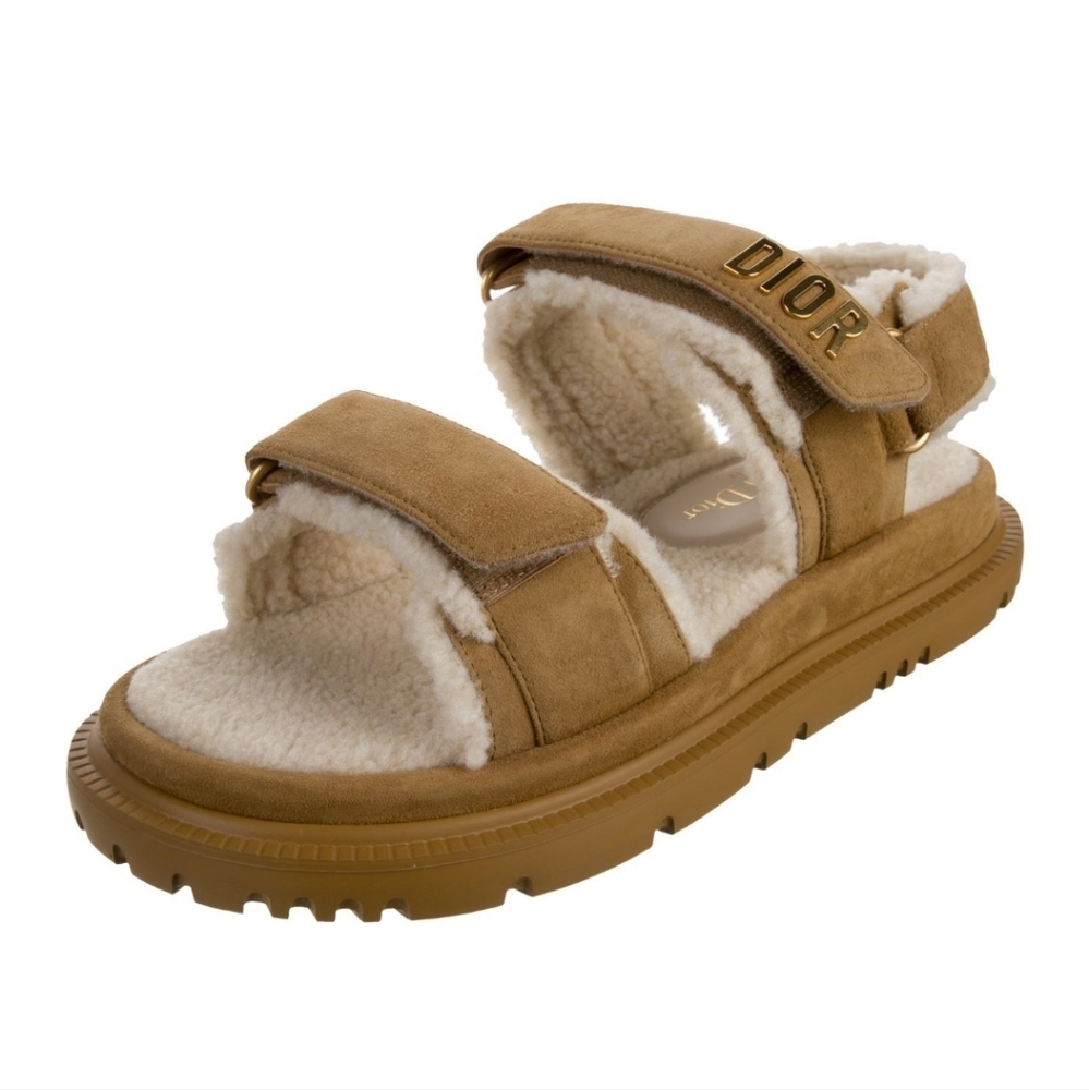 Dior Tan and Cream Sandals